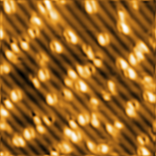 STM Topographic Image of Cinchonine molecules on Pt (100) -- USM1100 Sample 1