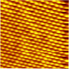 STM Image of STM image on HOPG at 6.5K by USM1400-4P