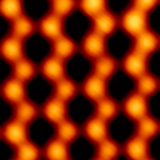 STM Topographic Image of Si (100) -- USM1200 Sample 1