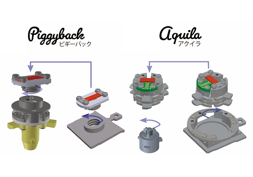 バヨネット型・フラッグ型 サンプルホルダー変換システム Aquila