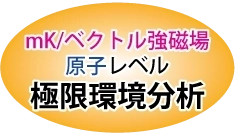 mK/ベクトル強磁場 原子レベル 極限環境分析
