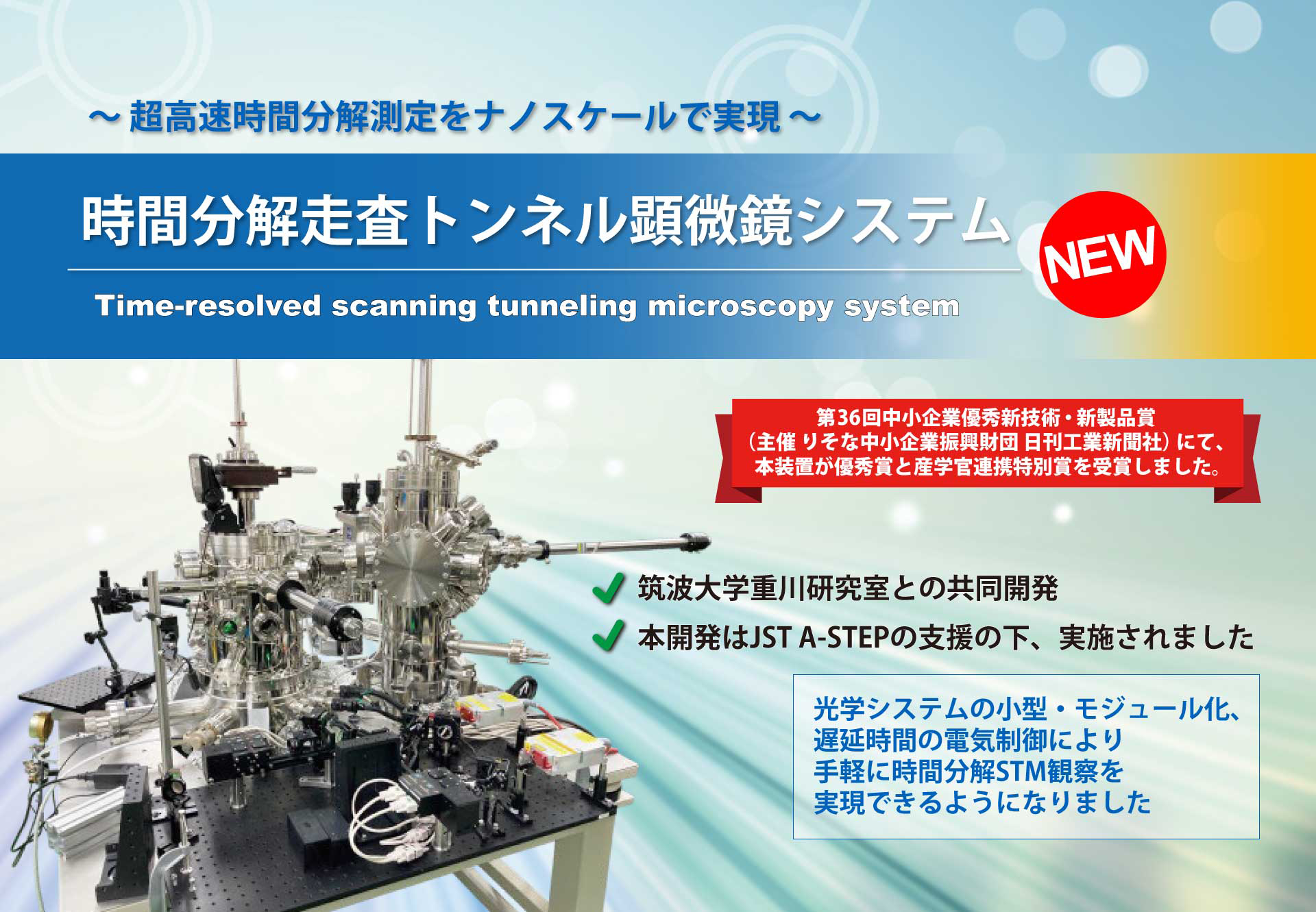 時間分解走査トンネル顕微鏡システム